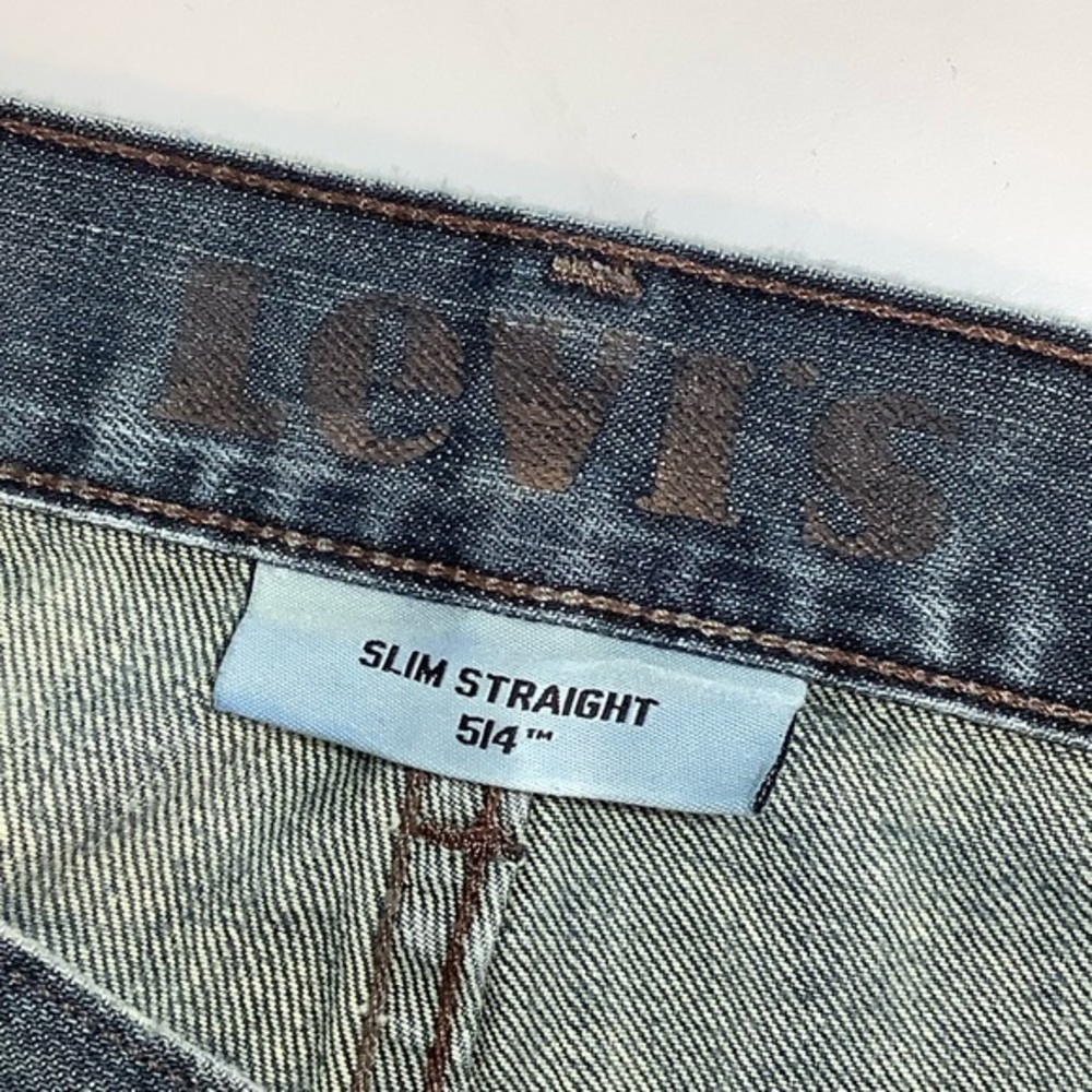 Levi’s 514 ripped straight leg jeans SZ 33/30 - Picture 3 of 14